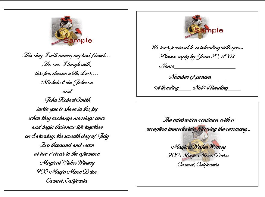 100 personalized firefighter wedding