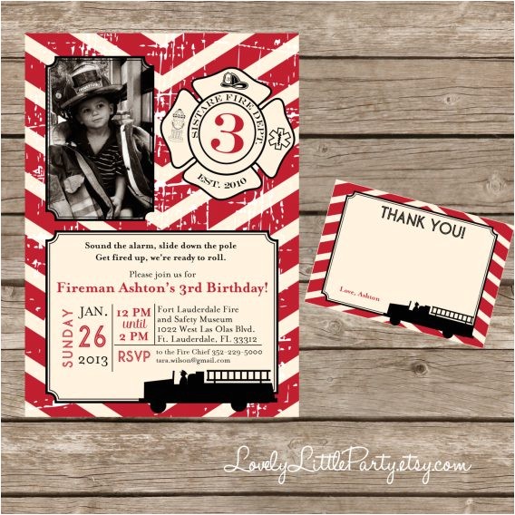 firefighter wedding invitations