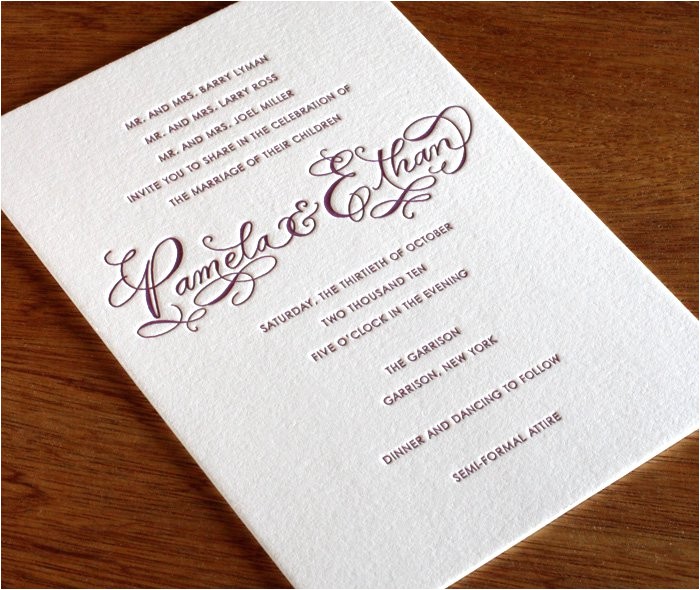 semi formal wedding invitation wording