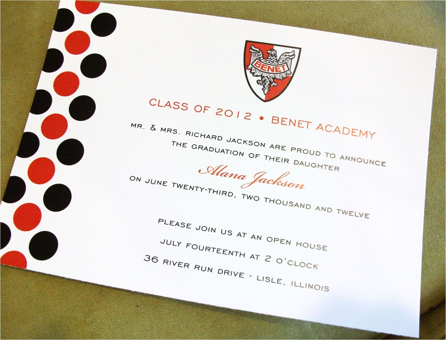 graduation announcements customized with