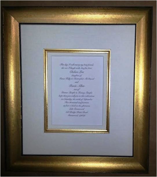 framed invitation