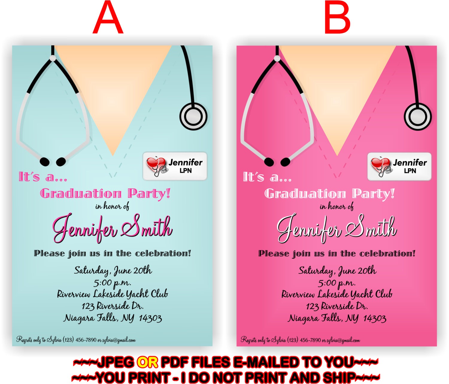 nursing graduation invitation templates
