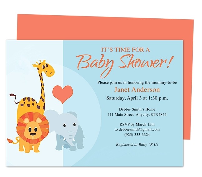 free online baby shower invitations templates