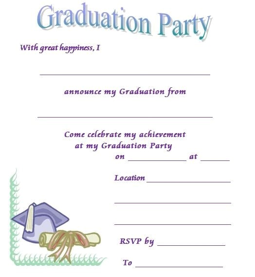 free printable graduation announcements