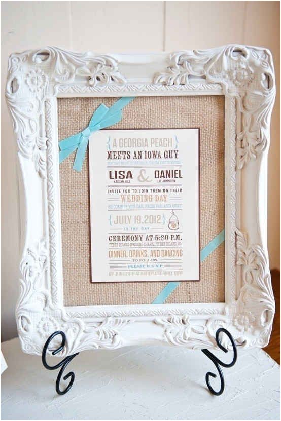 framed wedding invitations