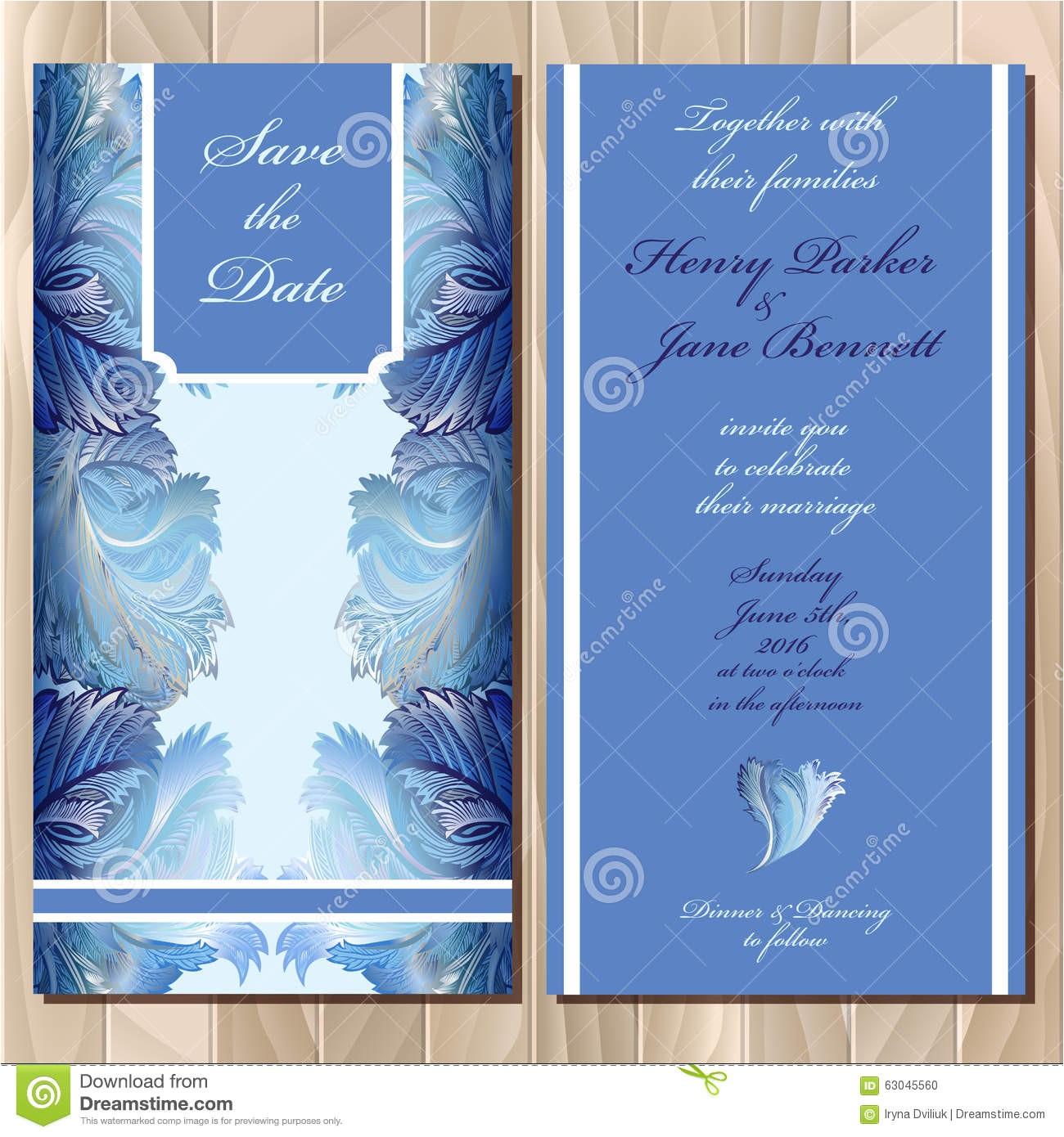 stock illustration winter frozen glass design wedding invitation card vector illustration set printable backgrounds blue image63045560