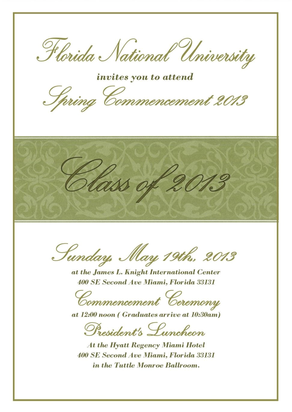 graduation ceremony invitation