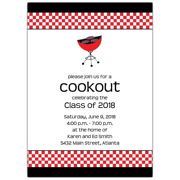 cookout grill graduation invitations p 604 57 g1022