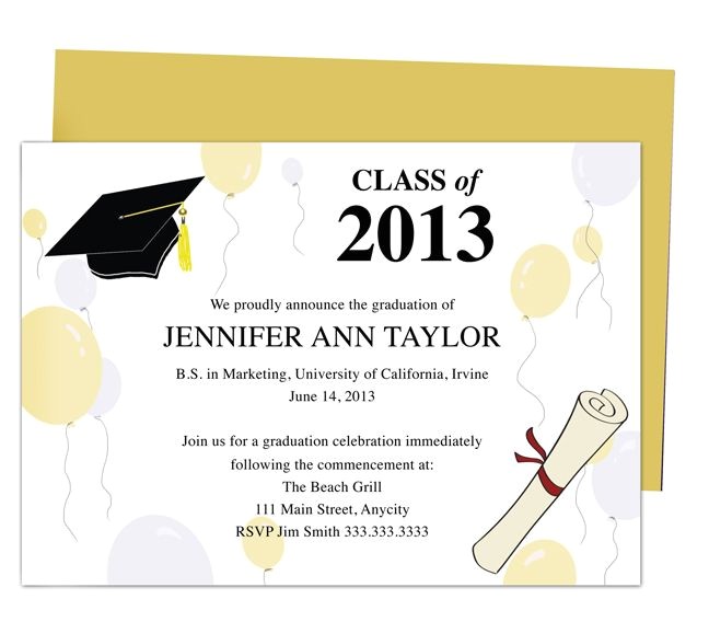 printable diy graduation announcements templates