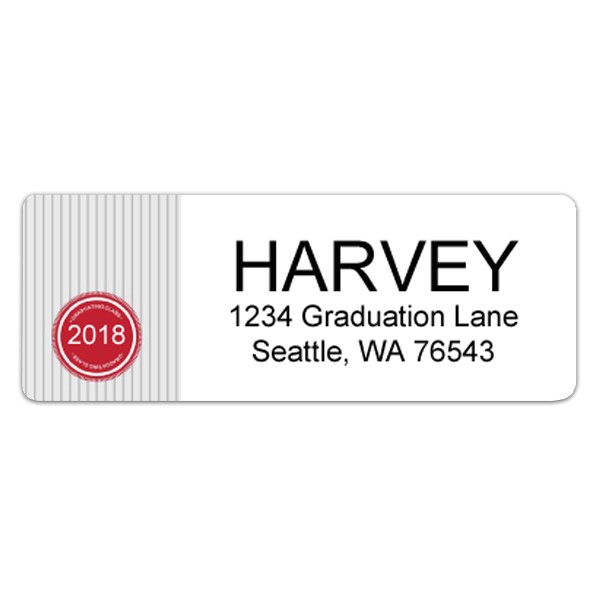 graduation seal return address labels p 605 rl ps170