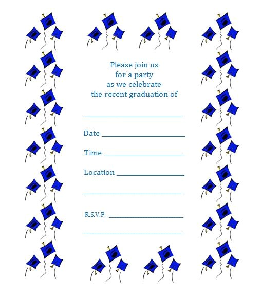 free printable graduation party invite