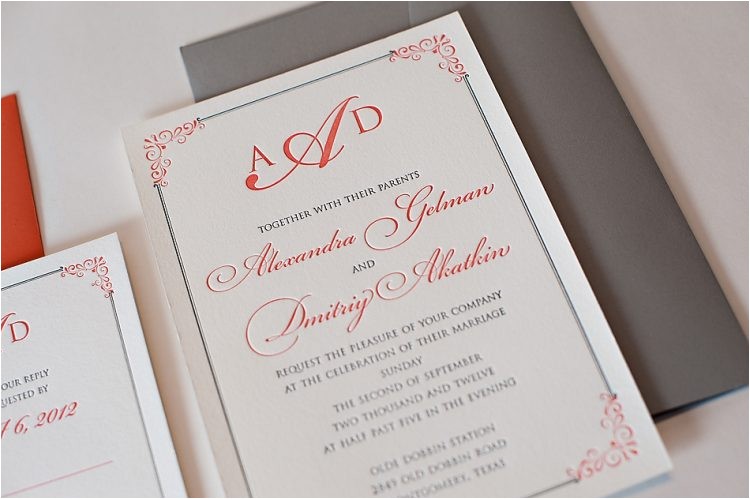 templates printable wedding invitation kits with coral and gray