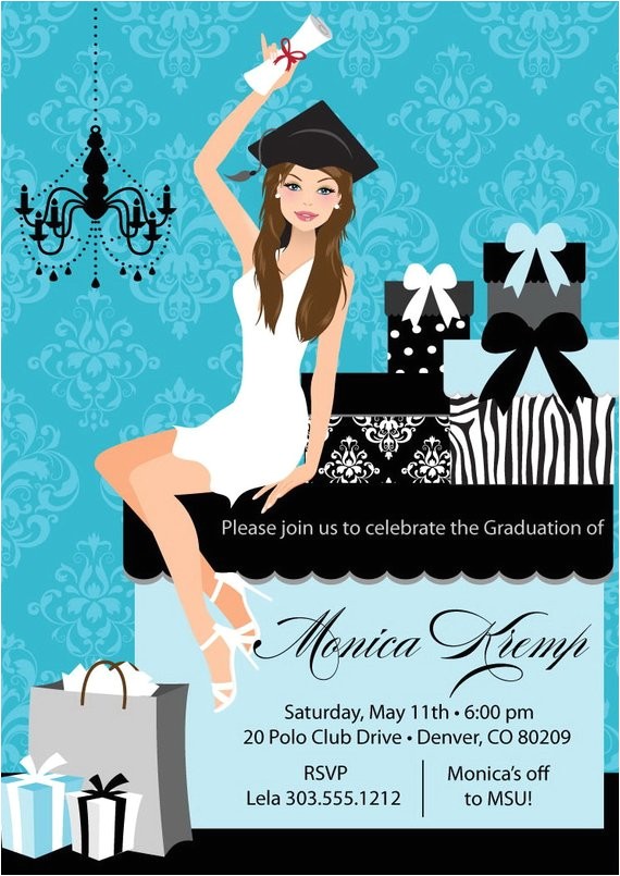 college graduation party invitation diy