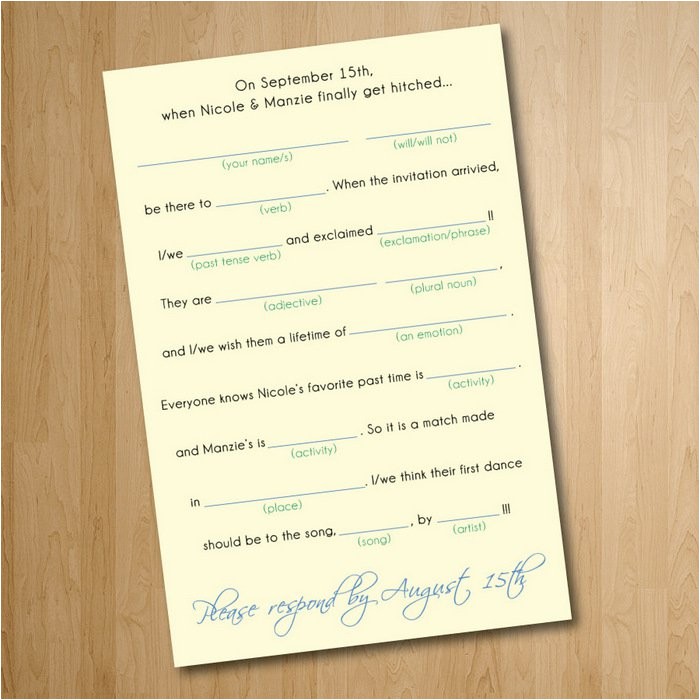funny wedding response card wording ideas