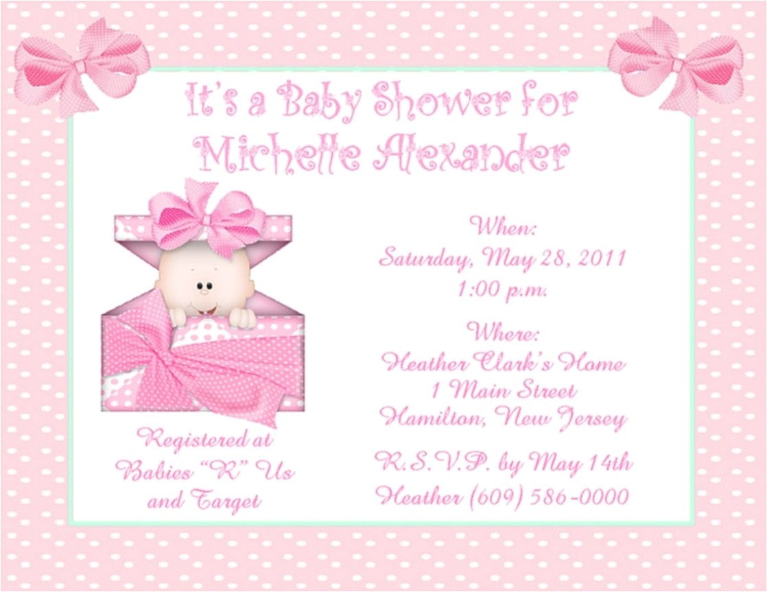 how to create baby shower invitations for girls free with simple design 5