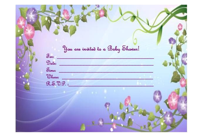 printable baby shower invitation cards