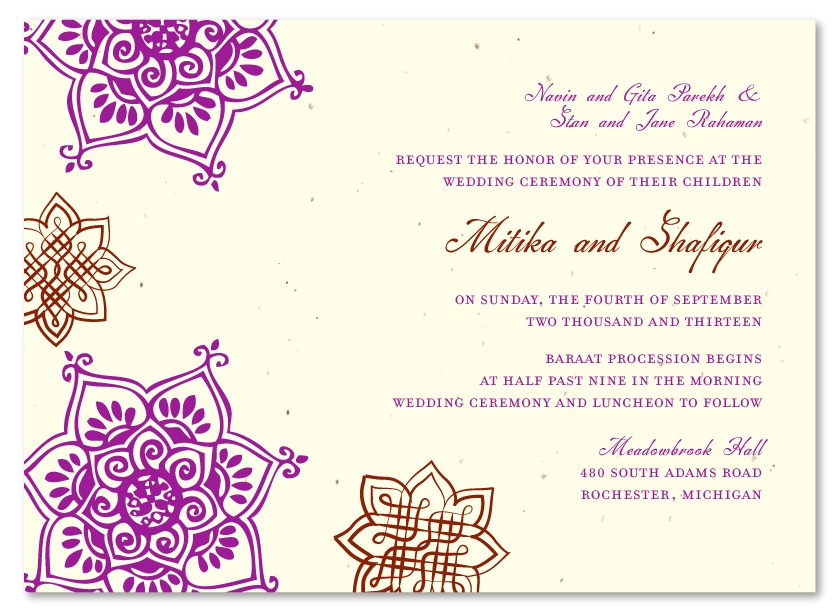 indian wedding invitations templates