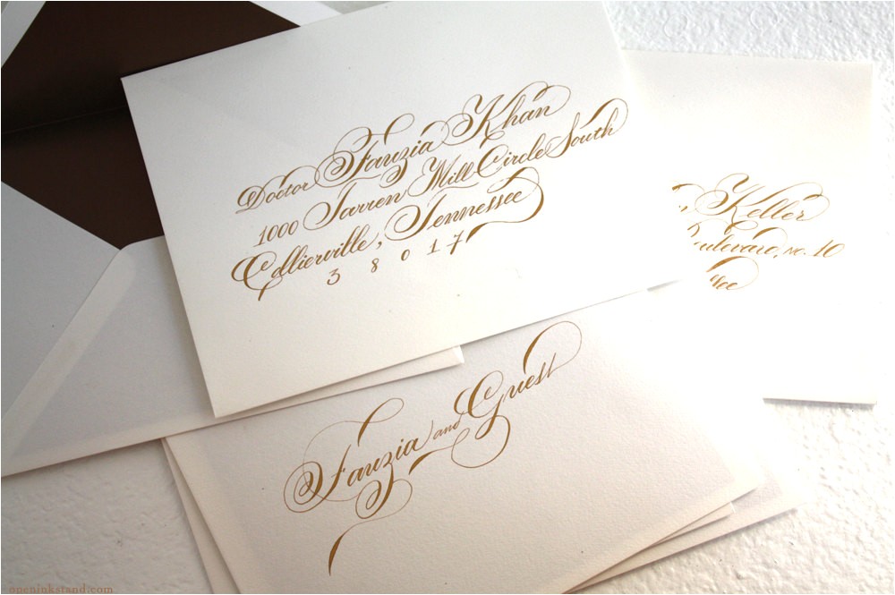 wedding invitations inner and outer envelope sizes