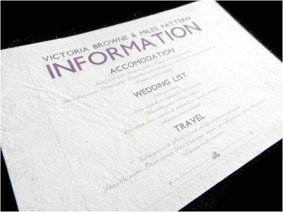 information card inserts for wedding