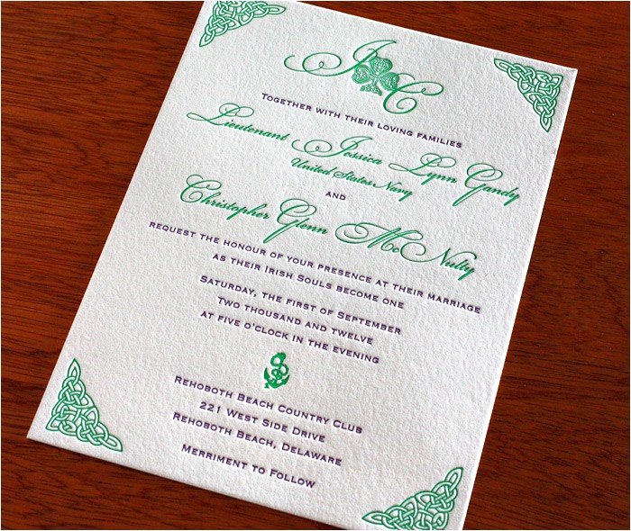 irish wedding invitations