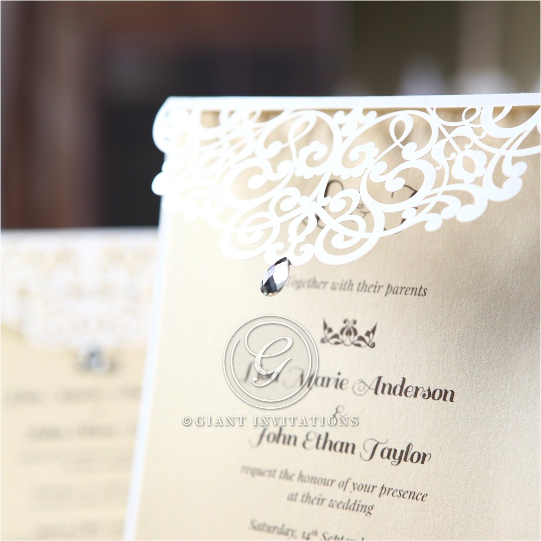 jeweled bridal shower invitations