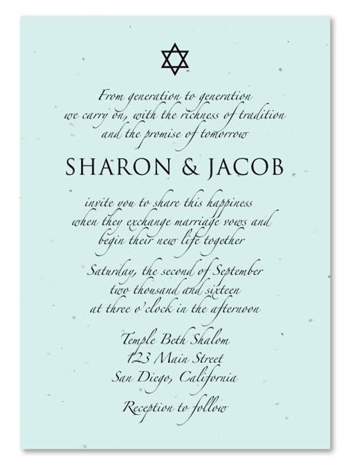 wedding invitations jewish wording samples