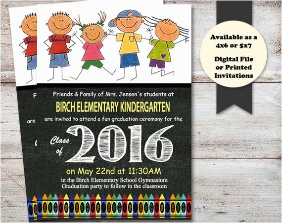 kindergarten preschool graduation announcements invitations printed