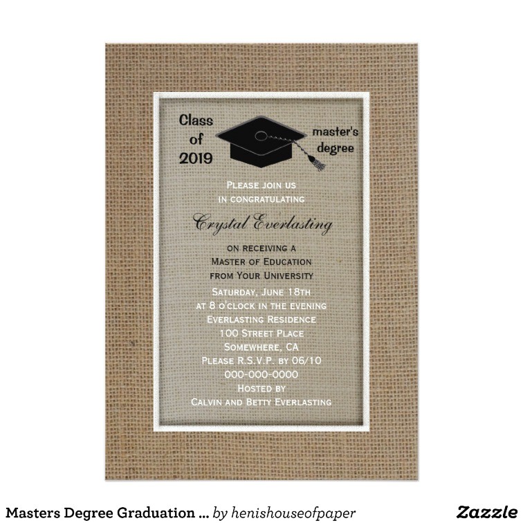masters degree graduation invitation 256316434155009135