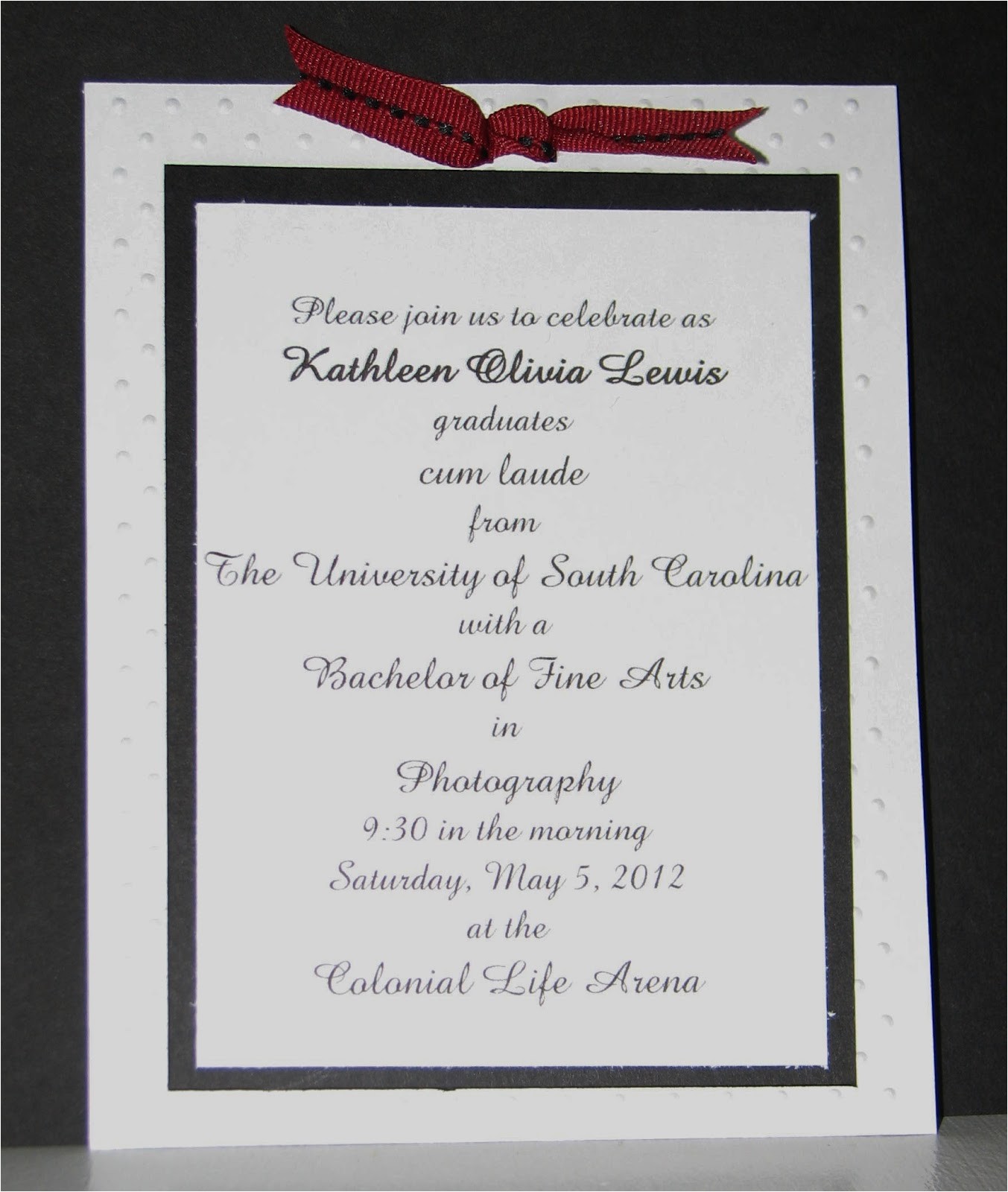 masters degree graduation invitations