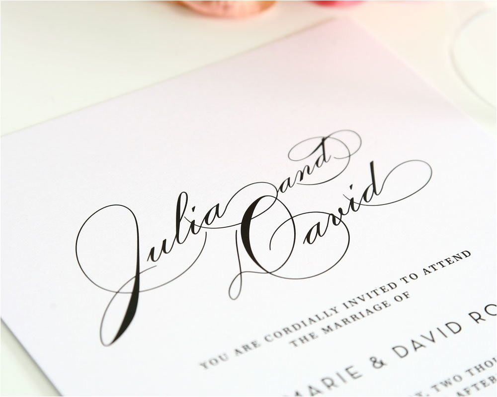 top 10 wedding invitations with script