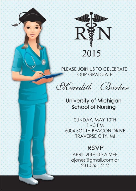 nurse graduation invitation nursing