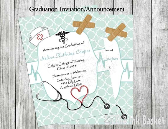 nursing graduation invitation pinning