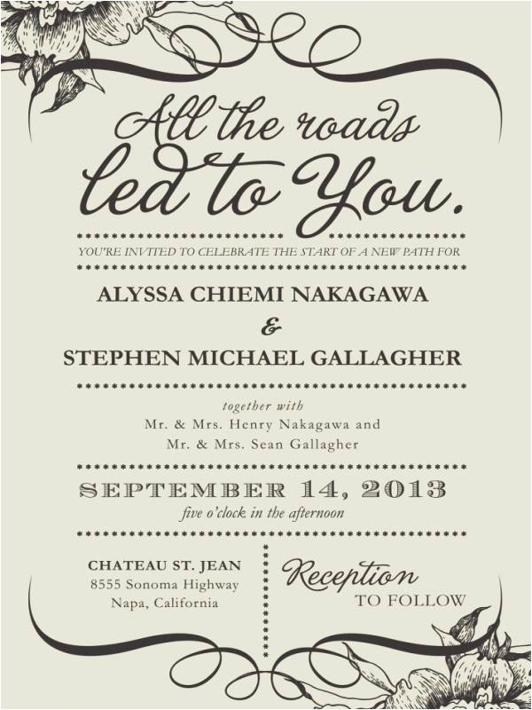 older couple wedding invitation wording