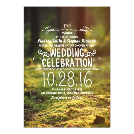woodland rustic outdoor wedding invitations 161190907578678186