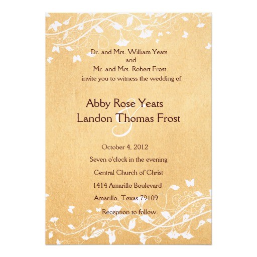 parchment white vine wedding invitation 161548648419494605