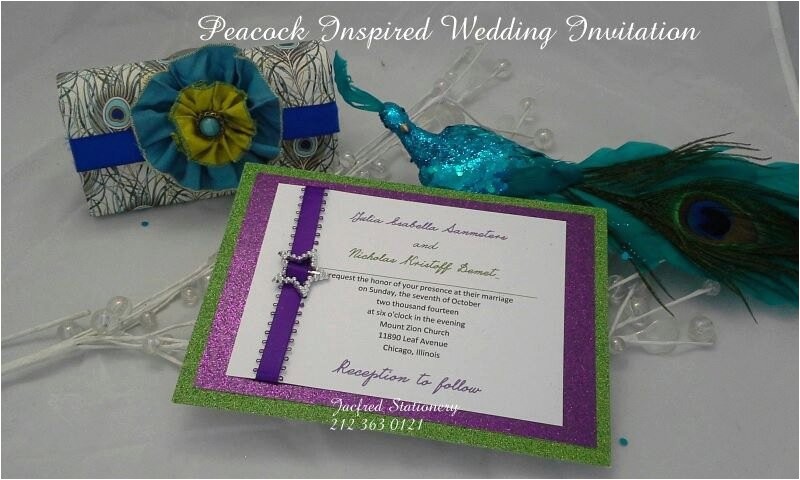 peacock wedding invitation 10 invitation
