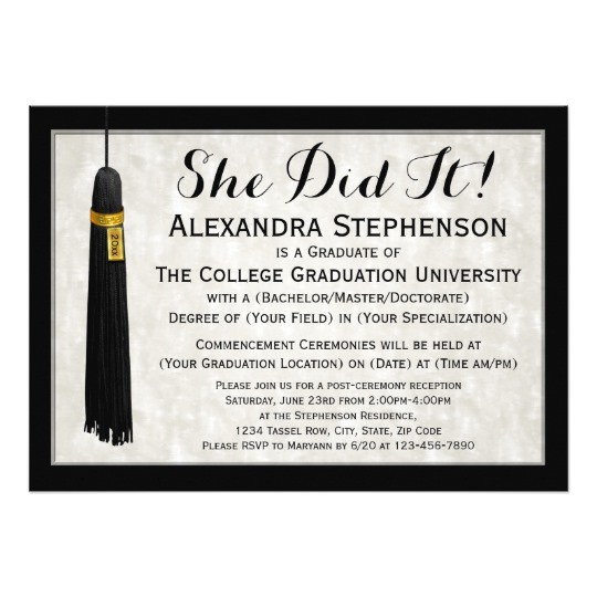 she did it tassel college graduation card 256182182196913359