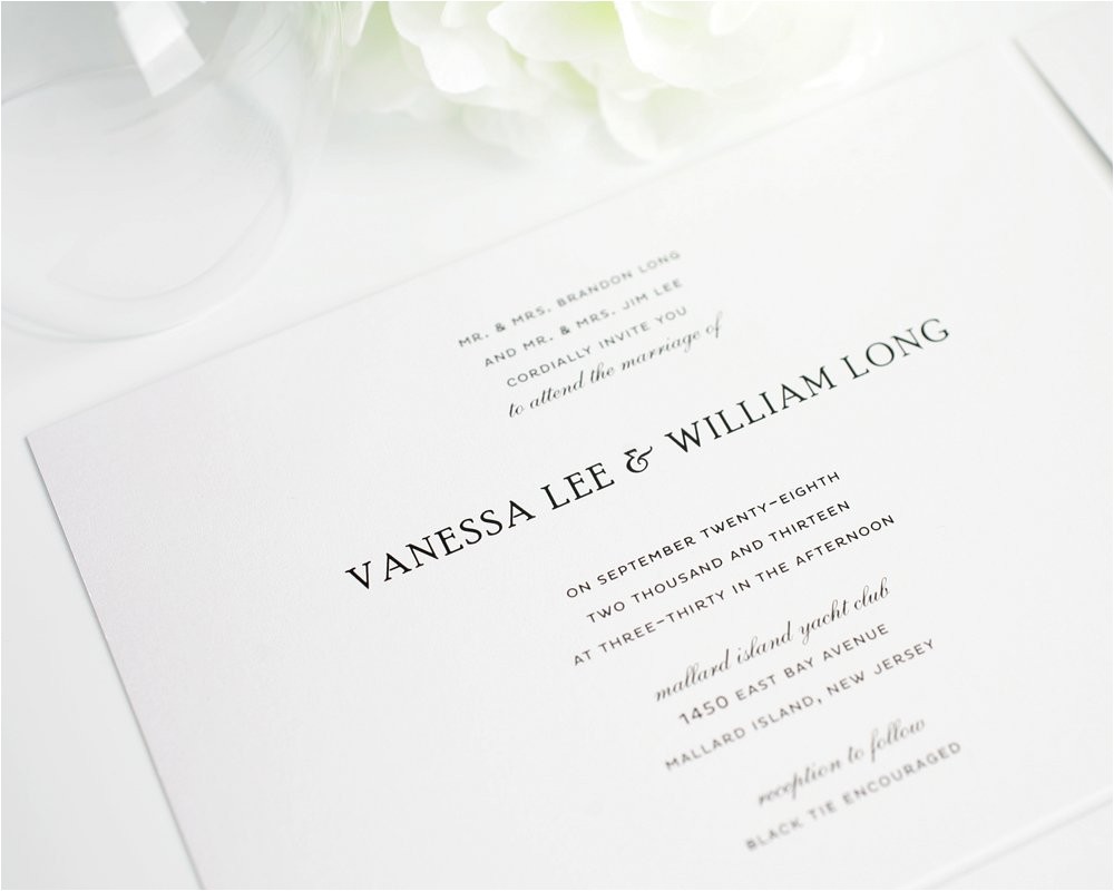 simple elegance wedding invitations