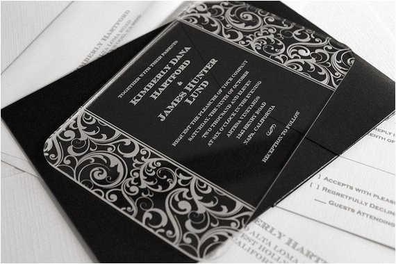 engraved acrylic wedding invitations