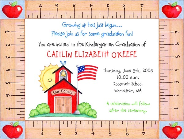 kindergarten preschool graduation invitations