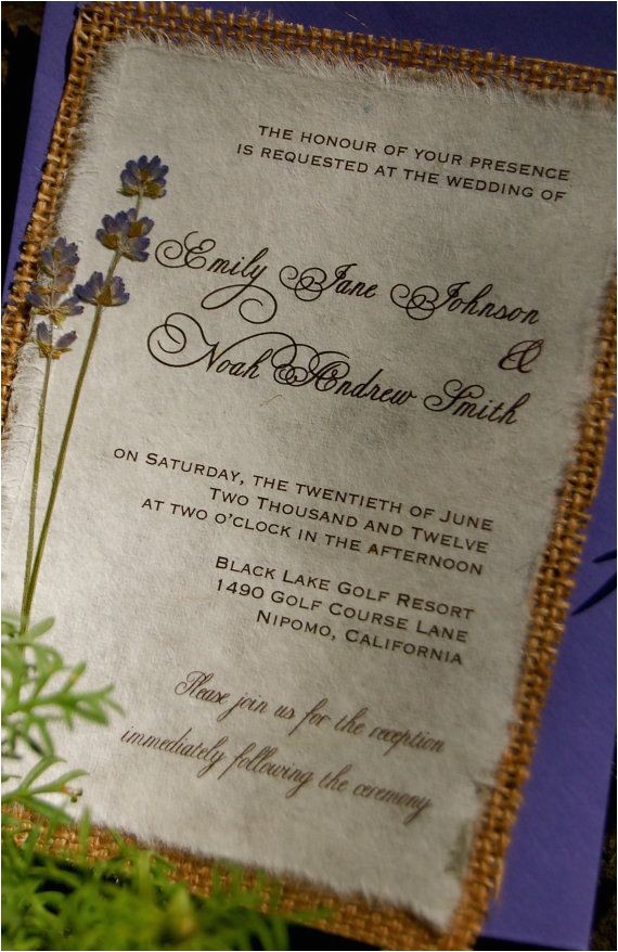 lavender cards for weddings