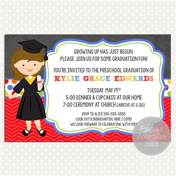 girls graduation invitations chalkboard