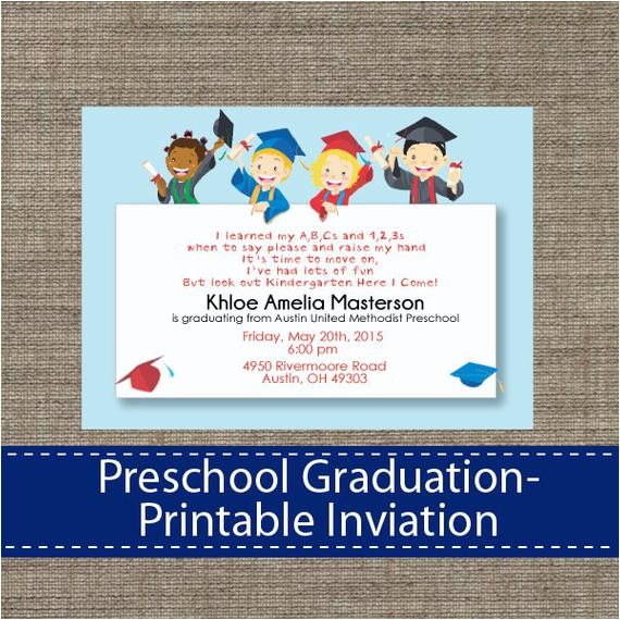 preschool graduation invitation diy