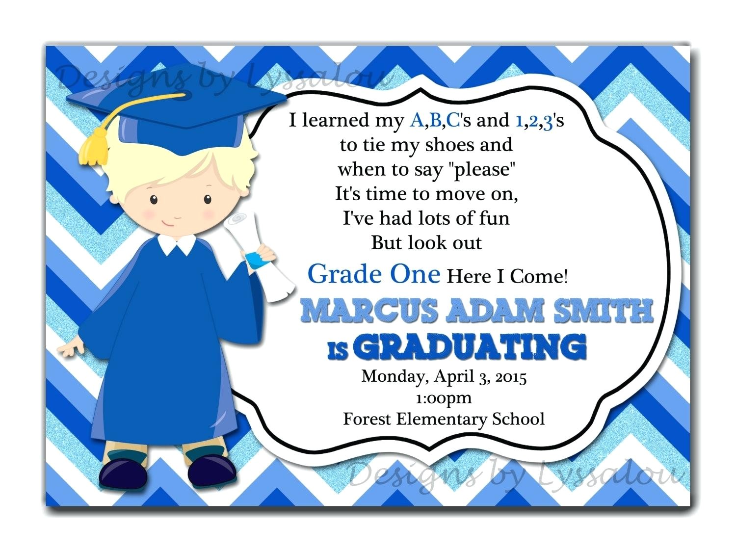 preschool graduation invitation template