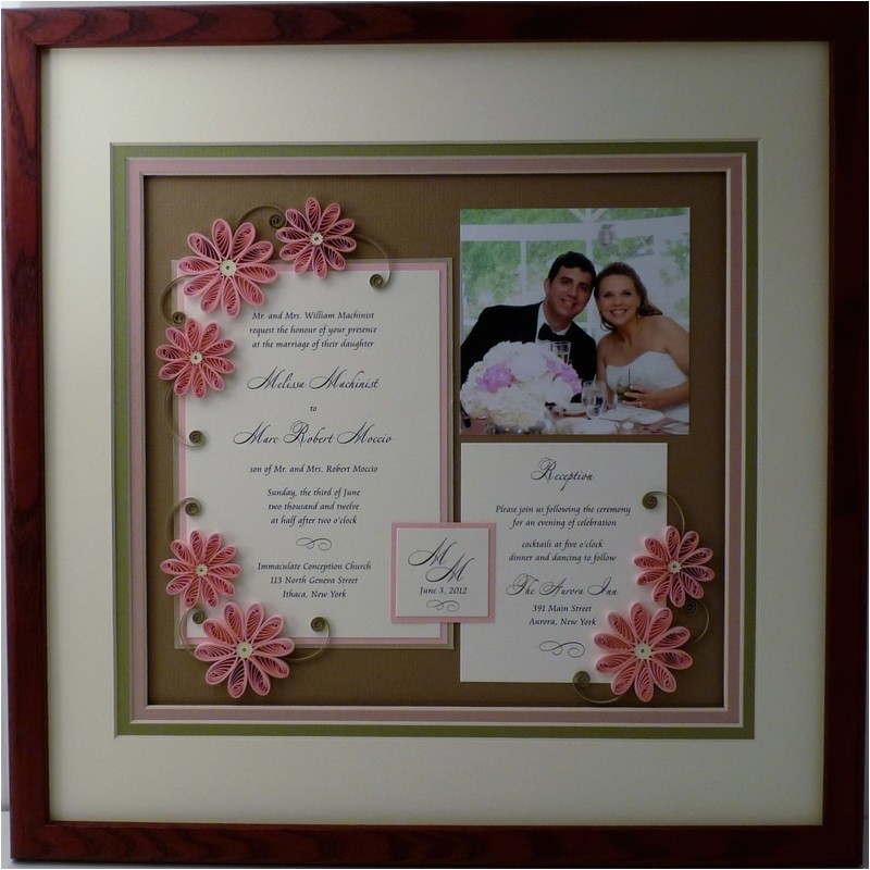 quilled wedding photo and invitation keepsake gallery