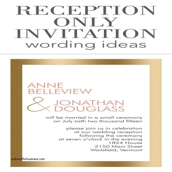 wedding reception invitation wording after private ceremony