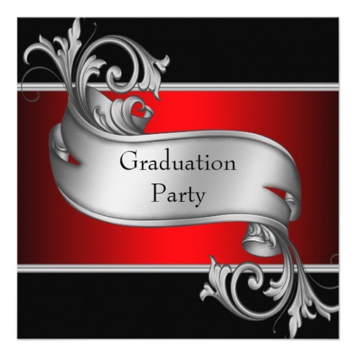 search q red and black graduation invitations form restab