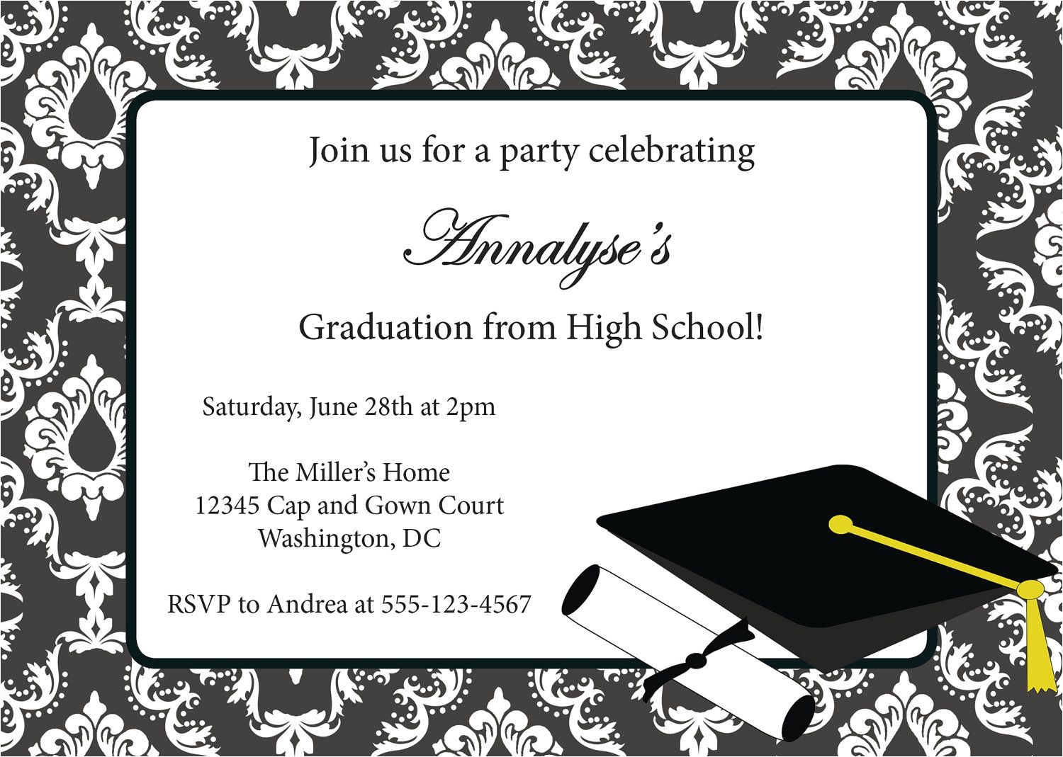 invitation card graduation party