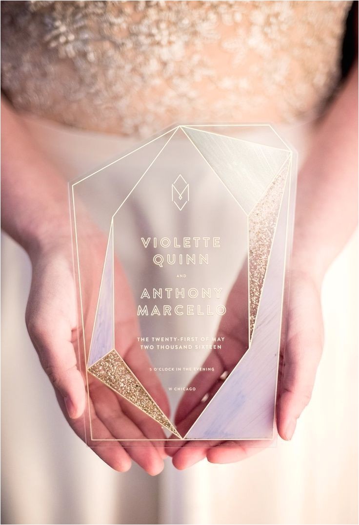 4 chic geometric modern wedding invitation trends