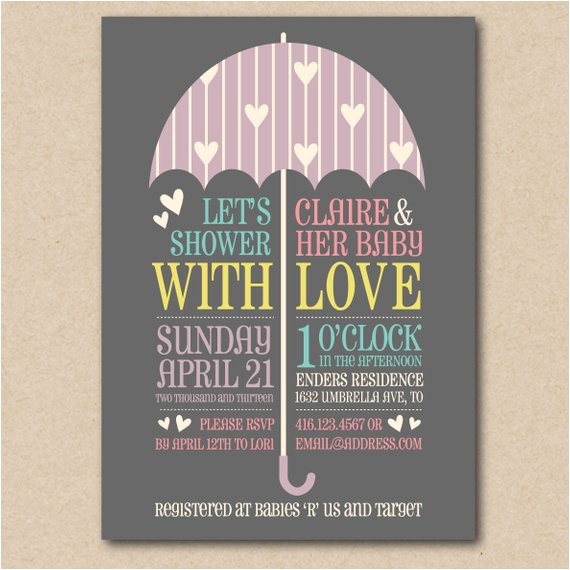 baby shower invitation showered with